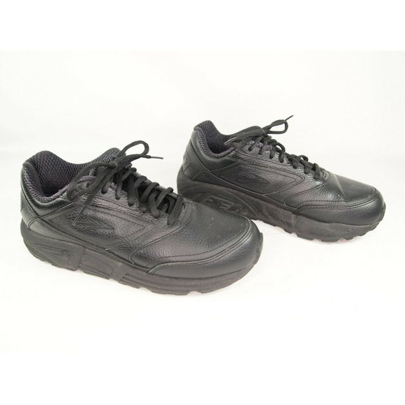 Brooks Addiction Walker Black Leather Shoes Size 8 - Picture 2 of 6
